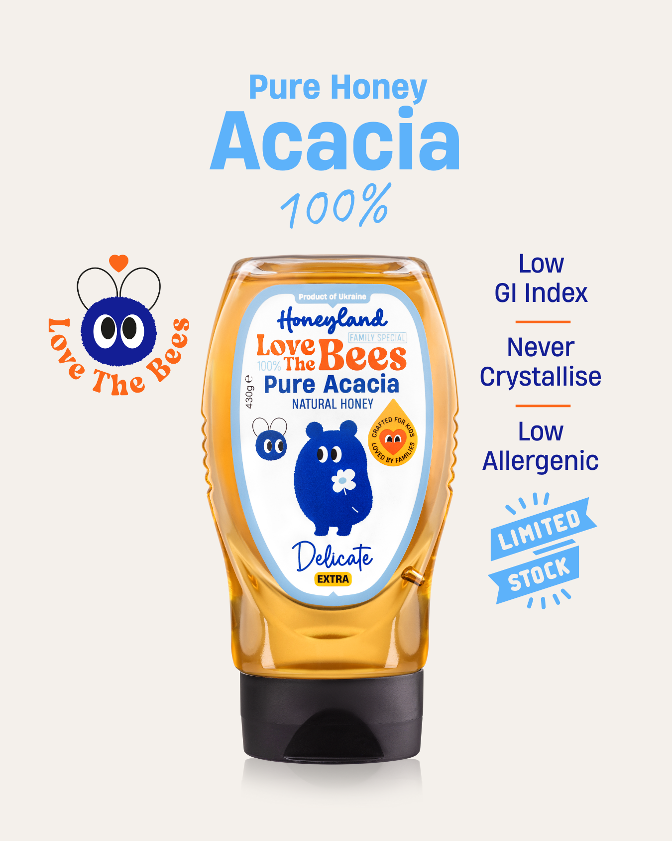 HONEY Buy Acacia Honey 430g | Ukraine Origin – Honeyland